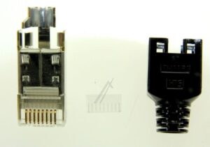 RJ45 STEKER ZWART (TM11) VOOR CAT5E VERLENGKABEL