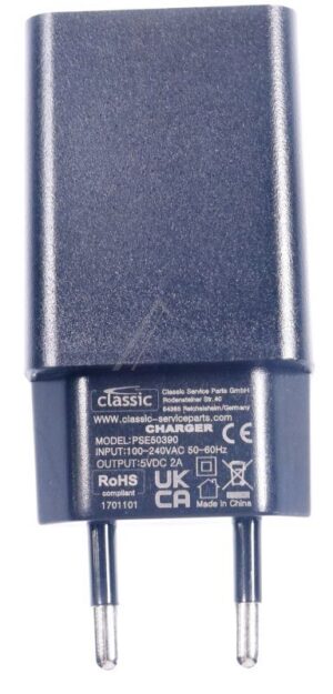PSE50390 EU USB LADER / VOEDING MET 1 USB AANSLUITING 2A 10W