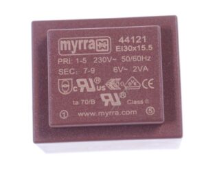 6V-333MA E3016050 PRINTTRAFO 230V EI30 2,0VA 32,5X27,5X26,5MM 333M