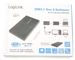 UA0292 FESTPLATTENGEHÄUSE 2,5 ZOLL,  SATA,  USB 3.1 GEN2