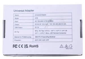 PSE50348 EU 41W NETADAPTER UNIVERSEEL,  6V BIS 24V