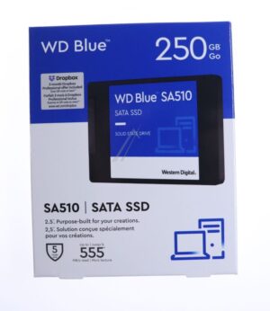 WDS250G3B0A WD BLUE SA510 SSD 250GB SATA III 6GB/ S CASED 6,9CM 2,5ZOLL 7MM INTERNAL SINGLE-PACKED