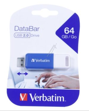 49455 V DATABAR USB 2.0 DRIVE BLAUW 64GB