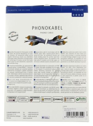 00405115 PREMIUM PHONOKABEL 2 X CINCH-STEKER > 2 X CINCH-STEKER    MASSAKABEL,  L: 1,5MTR.