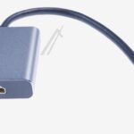 USB-C NAAR HDMI-A-CONTRA ADAPTER ALUMINUM BEHUIZING 4K*2K / 60HZ (4:4:4) GRIJS