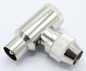 ISV 130 00620551 ANTENNESTEKER SCHROEF IEC ,  90°,  VOOR COAXKABELS DOORSNEE 3,6 TOT 8,0 MM