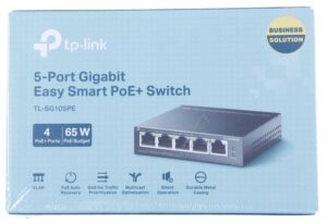 TL-SG105PE GIGABIT ETHERNET EASY SMART SWITCH 5 POORTEN (4X POE  ) DESKTOP