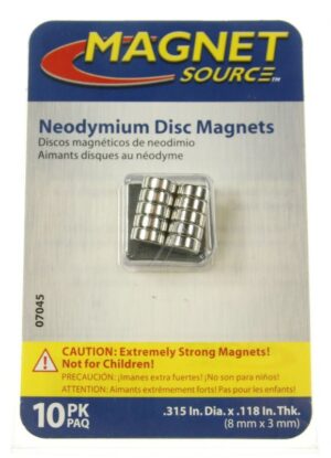 MAGNEET SET,  10 STUKS 8 X 3 MM