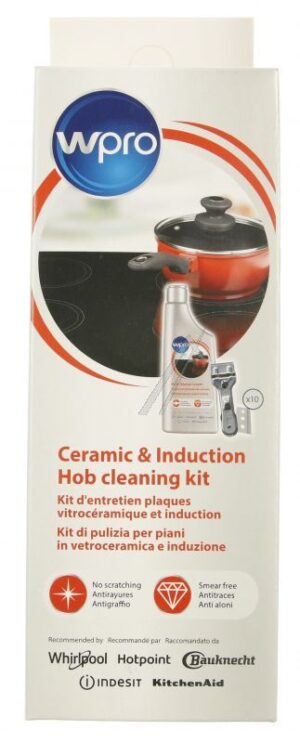 C00470683 484000008442 KERAMISCHE EN INDUCTIE KOOKPLAAT REINIGINGSSPRAY MET SCHRAPER