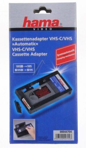 44704 ADAPTERCASSETTE M. MOTOR VHS/ C-->VHS ET S-VHS/ C-->S-VH