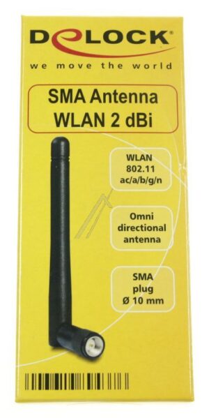 89437 WLAN 802.11 AC/ A/ H/ B/ G/ N ANTENNE SMA 2 DBI OMNIDIRECTIONEEL