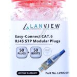 LVN125310 LANVIEW EASY-CONNECT RJ45 CAT. 6 STP STECKER FÜR AWG 23-24, (50 STÜCK)