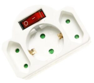 AS 3W 27369 3-WEG COMBI-ADAPTER M. SCHAKELAAR,1 X RA    2 X EURO