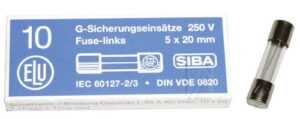 6,3A-F ZEKERING SNEL,  5X20MM.,  INH:10 ST. ROHS-CONFORM