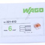 WAGO 221-612 COMPACT VERBINDUNGSKLEMME 50 STÜCK FÜR 2-LEITER BIS 6 MM²