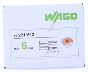 WAGO 221-612 COMPACT VERBINDUNGSKLEMME 50 STÜCK FÜR 2-LEITER BIS 6 MM²