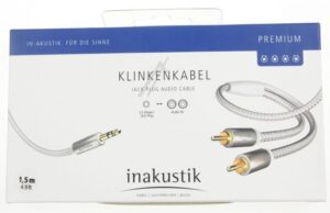004100015 PREMIUM II MP3 AUDIO-KABEL,  3,5MM-JACK-ST.  2X CINCH-ST. L: 1,5MTR.