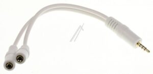 ADAPTER 4-POL. 3,5MM STEKER/ 2XPOL.3,5MM CONTRA WIT 0,2M