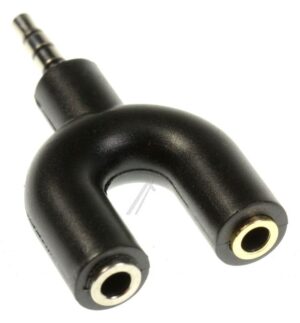 HEADSET ADAPTER 3,5MM 4PIN JACKSTEKER /  2X 3,5MM 3PIN JACKCONTRA ZWART