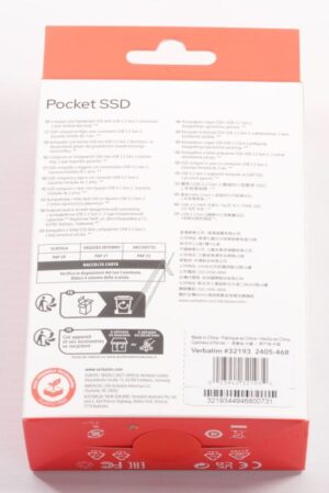 FLASH MEMORY 32193 POCKET SSD USB 3.2 GEN 2 1TB BLACK/ ORANGE