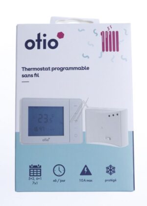 840225 THERMOSTAT PROGRAMMABLE SANS FIL BLANC