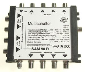 SAM 58 R 00360511 STAND-ALONE MULTISCHAKELAAR ZONDER VOEDINGSEENHEID,  RECEIVERGESPEIST,  5