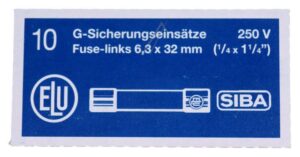 10A-T US GLASZEKERING TRAAG 6,3X32MM. INH:10 ST.