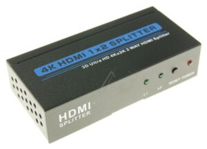 HDMI-SPLITTER,  1X IN /  2X UIT,  4K*2K@30HZ. INCL. NETADAPTER