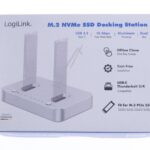QP0033 DUAL M.2 DOCKING STATION VOOR 2X M.2 NVME SSD MET KLOONFUNCTIE