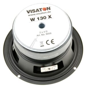 W130X 9059 LUIDSPREKER WOOFER,  60/ 90W-2X4-OHM,  Ø 13CM.