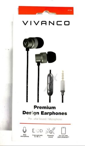 WEVVSP20_BK 61739 PREMIUM IN EARPHONES METALLIC DESIGN