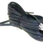 TELEFOONSNOER RJ11, 6P/ 4C,  6,0MTR. ZWART,  1:1