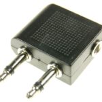 61004 VLIEGTUIG-/ REISADAPTER V. KOPTELEFOON 3,5 MM JACK CONTRA