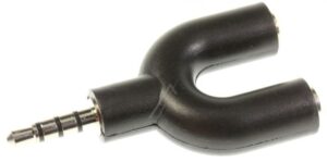 HEADSET ADAPTER 3,5MM 4PIN JACKSTEKER /  2X 3,5MM 3PIN JACKCONTRA ZWART