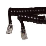 TELEFOONSNOER SPIRAAL RJ10 (4P/ 4C) 5,4MTR. ZWART