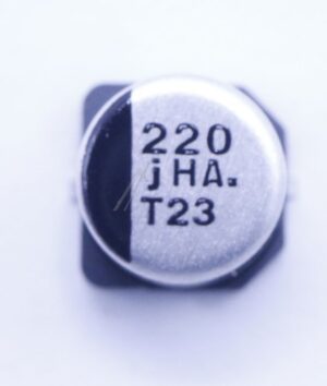 220UF-6,3V SMD-ELCO 105°,  6,3X5,4MM. ROHS-CONFORM