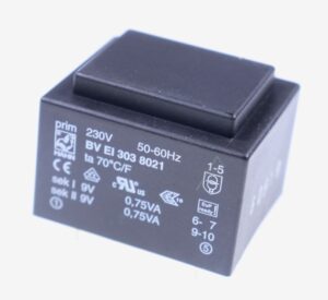 2X9V-83MA BVEI3038021 PRINTTRAFO 230V EI30 1,5VA 27,8X32,8X22,1MM