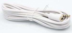 VERLENGKABEL 4-POL. JACK-3,5MM STEKER/ -CONTRA WIT,  L: 3,0MTR