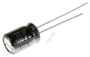 33UF-100V ECA2AHG330 ELCO RADIAAL 105° 8X11,5MM. RM=3,5MM. -ROHS-