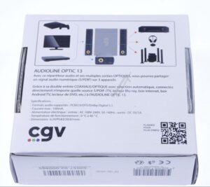 geschikt voor AUDI OLINE OPTIC 13 50057 RÉPARTITEUR  geschikt voor AUDI O NUMÉRIQUE OPTIQUE & COAXIAL ->3X OPTIQUES