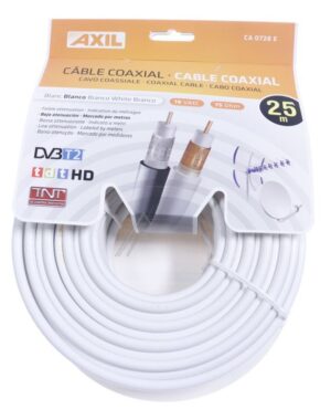 CA0728E CABLE COAXIAL DE 25 METRES 19VATC BLANC