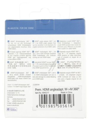 0045217 PREMIUM HDMI-ADAPTER HAAKS,  360º DRAAIBAAR