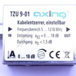 TZU 9-01 TZU00901 KABELENTZERRER 5…1218 MHZ,  EINSTELLBAR, F-BUCHSE AUF F-STECKERFREQUENZBEREICH 5 … 1218 MHZENTZERRUNG EINSTELLBAR 0 … 18