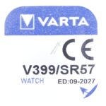 SR57 V399 1,55V-42MAH SILBEROXID HIGH DRAIN KNOOPCEL geschikt voor VARTA 9,5X2,7MM