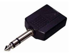 JACK-ST.6,35MM./ 2XJACK-CONTRA .6,35MM STEREO ADAPTER