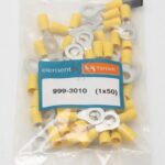 M8 FVWS5.5-8 (LF) K RINGKABELSCHUH,  M8, 5/ 16",  10 AWG,  6.64 MM²,  R,  GELB,  50 STÜCK