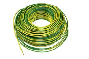 H07V-U 4MM² AARDINGSKABEL MASSIEVE GELEIDER GROEN/ GEEL 4MM²,  ROL 100MTR.