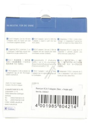 PREMIUM 0080421 geschikt voor RCA F-ADAPTER,  CINCH-ST./  2X CINCH -CONTRA,  2ST.