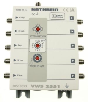 VWS 2551 20510099 SAT-VERTEILNETZVERSTÄRKER 47-862 U. 4 X 950-2150 MHZ