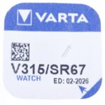 SR67 V315 KNOOPCEL 1,55V-20MA 7,9X1,65MM ZILVEROXIDE  geschikt voor VARTA